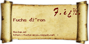 Fuchs Áron névjegykártya