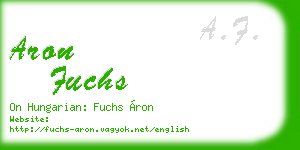 aron fuchs business card